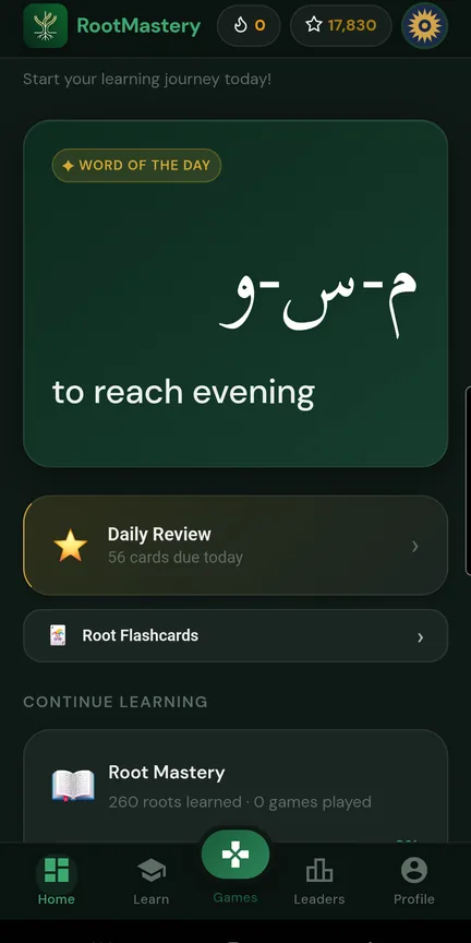 Dashboard with the root of the day